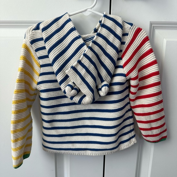 GAP Baby Brannan Bear Sweater Multi Colored Stripes (Size 12-18 Months) - Picture 3 of 5